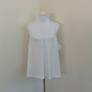 Kaelyn-Max-II Chic White Camisole Top